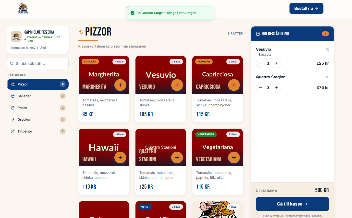 Digitalisera pizzerian på en vecka